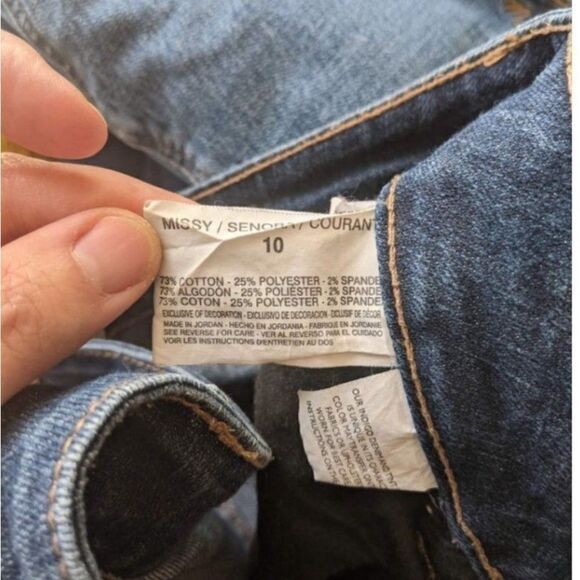 NINE WEST Vintage Boho Cropped Jeans Sz 10 / 30 - Picture 4 of 5